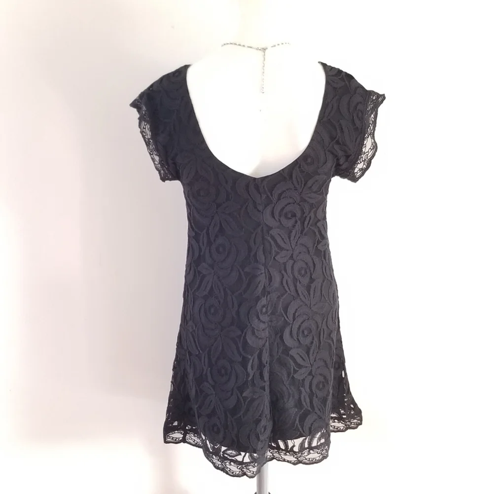 Fire los angeles Black Lace sleeveless Mini Dress